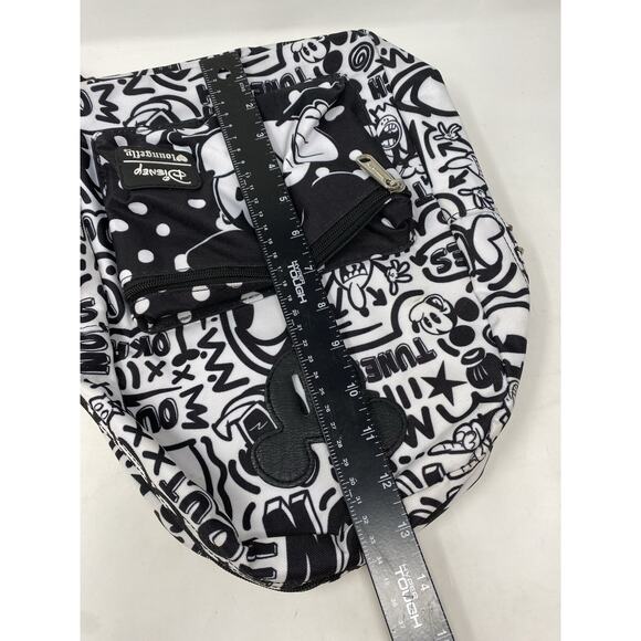 Disney Loungefly Mickey Mouse Backpack Graffiti Style Black/White Song Tune